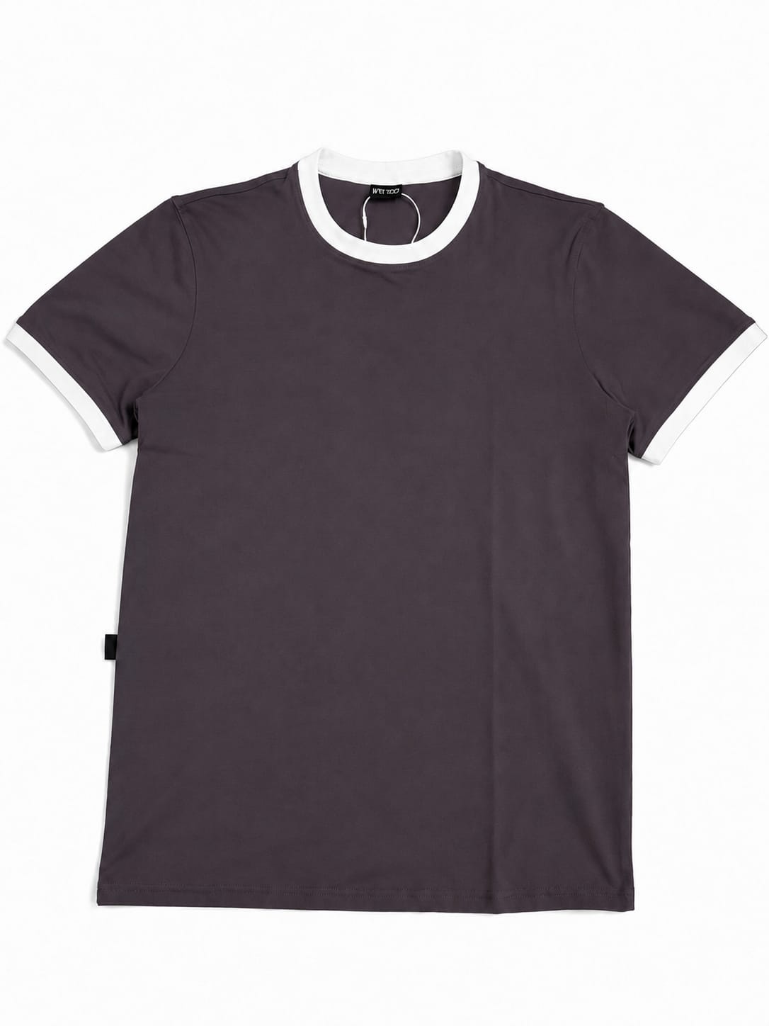Ringer Tee  Grey x White